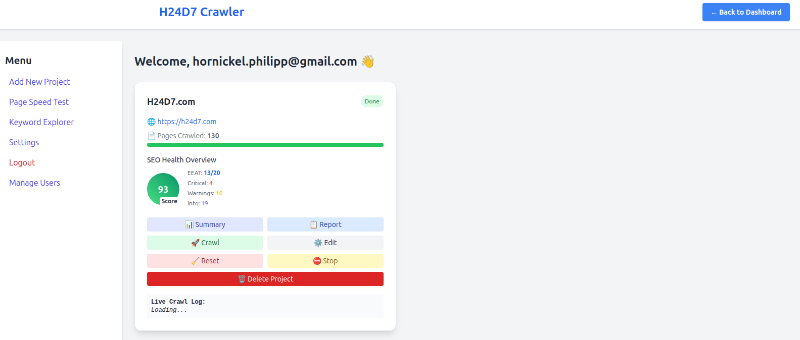 Dashboard Overview